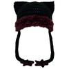 Cartoon Kitten Hat Girls Headgear for Outdoors Activities Skiing with Mini Ears Crocheted Beanie for Skiing Camping