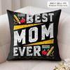 Best Mom Ever Cushion Cover Soft Plush Fabric DoubleSided Printed Cushion Covers for All Seasons Modern Home Decor