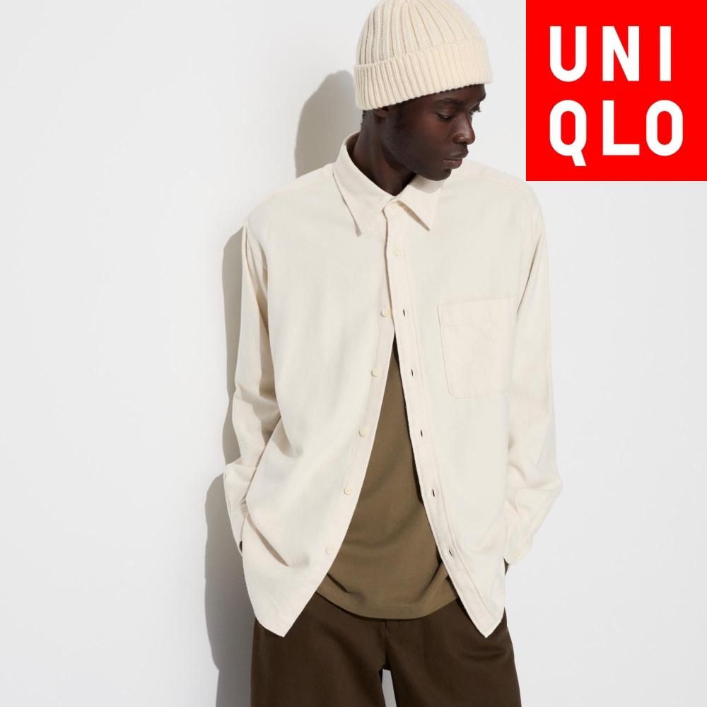 

Uniqlo Рубашка из фланели с длинным рукавом и стандартным воротником 69 NAVY/MEN S