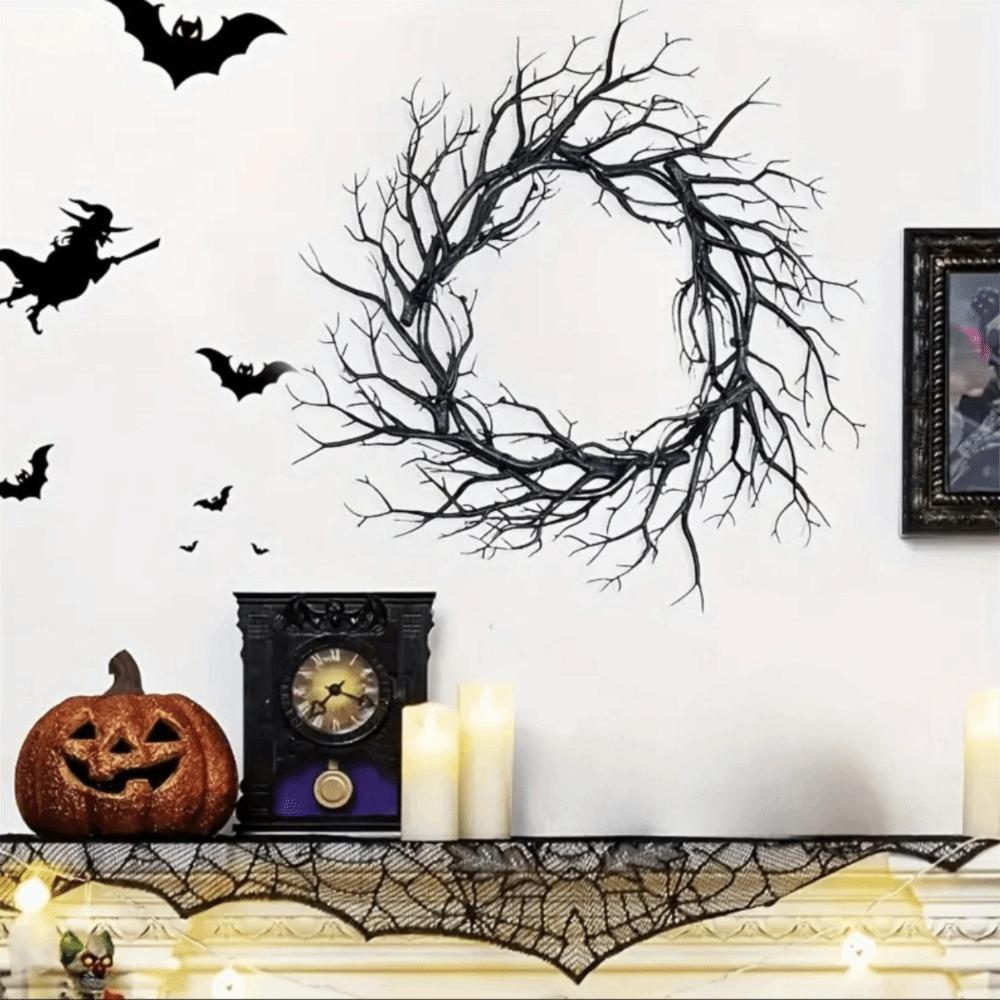 Wall-Mounted Bare Thorn Garland Artificial Twisted Twigs Halloween Spooky Wreath Bar