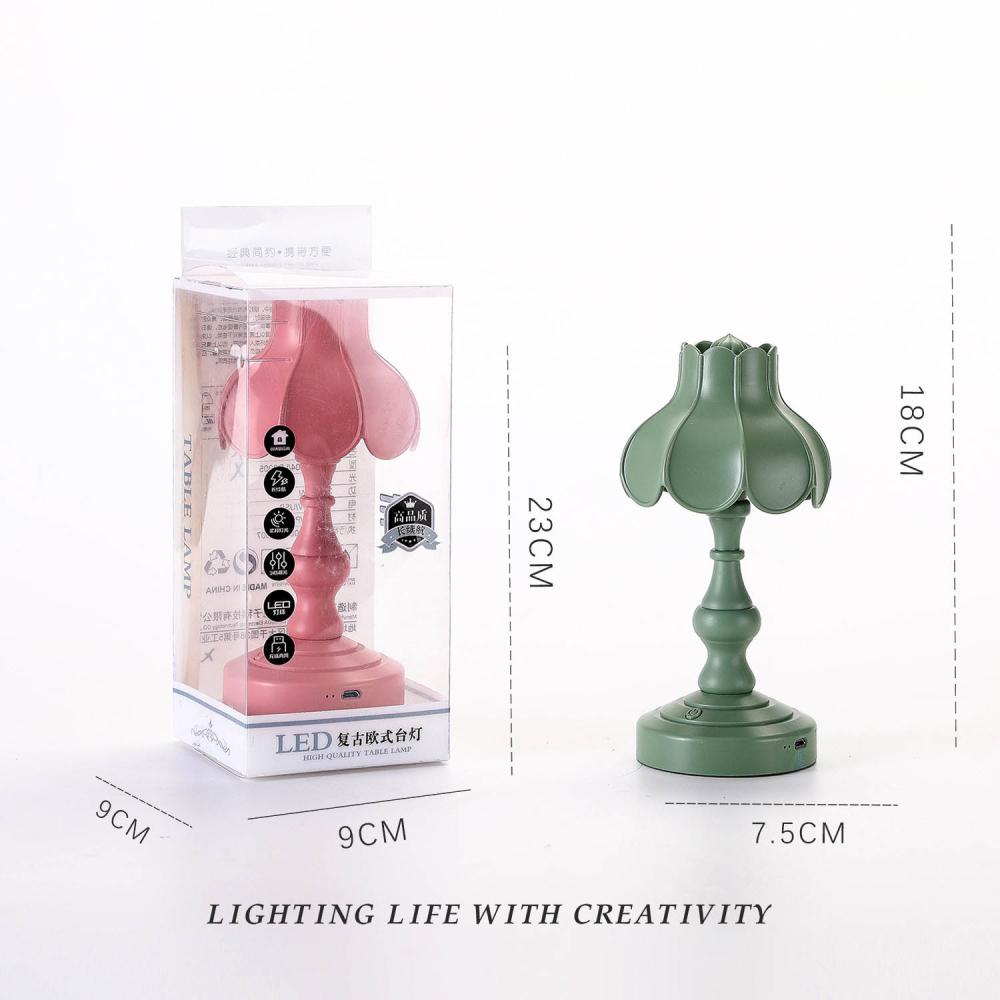 Mini Retro LED Nachtlicht Dekoration Tisch Lampe Wiederaufladbare Lesen Schreibtisch Lampe Mädchen Geschenk Für Schlafsaal Schlafzimmer Nacht Dekor