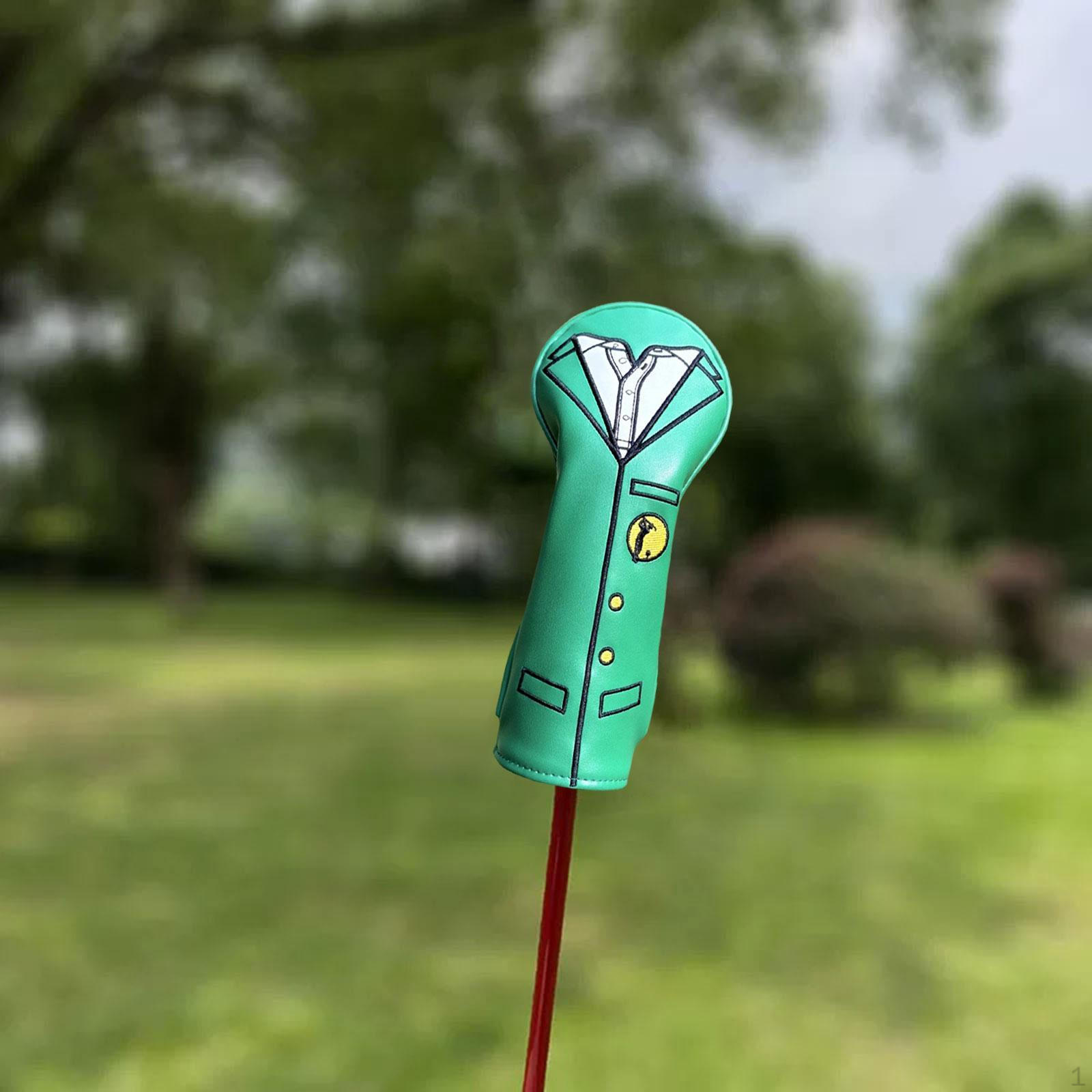 

Деревянный чехол для головы гольф-клуба, чехол для головы клюшки, забавный защитный чехол для костюма UT зелёный