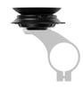 Vacuum Turn Base for GPS Mounts, Black.