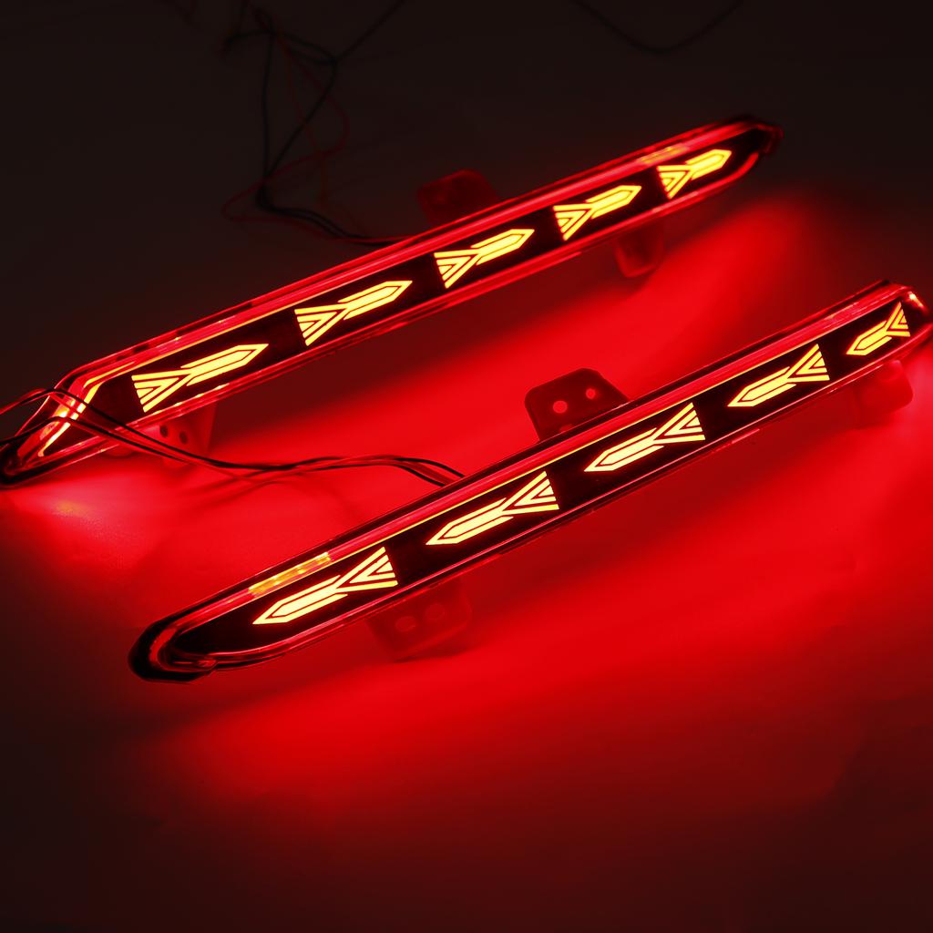 Clear Lens LED Bumper Reflector Backup Tail Stop Light For 09-14 Nissan Infiniti