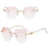Women Men  Trendy Reading Glasses Anti-blue Light Eyeglasses Unisex Women Retro Rimless Eyewear