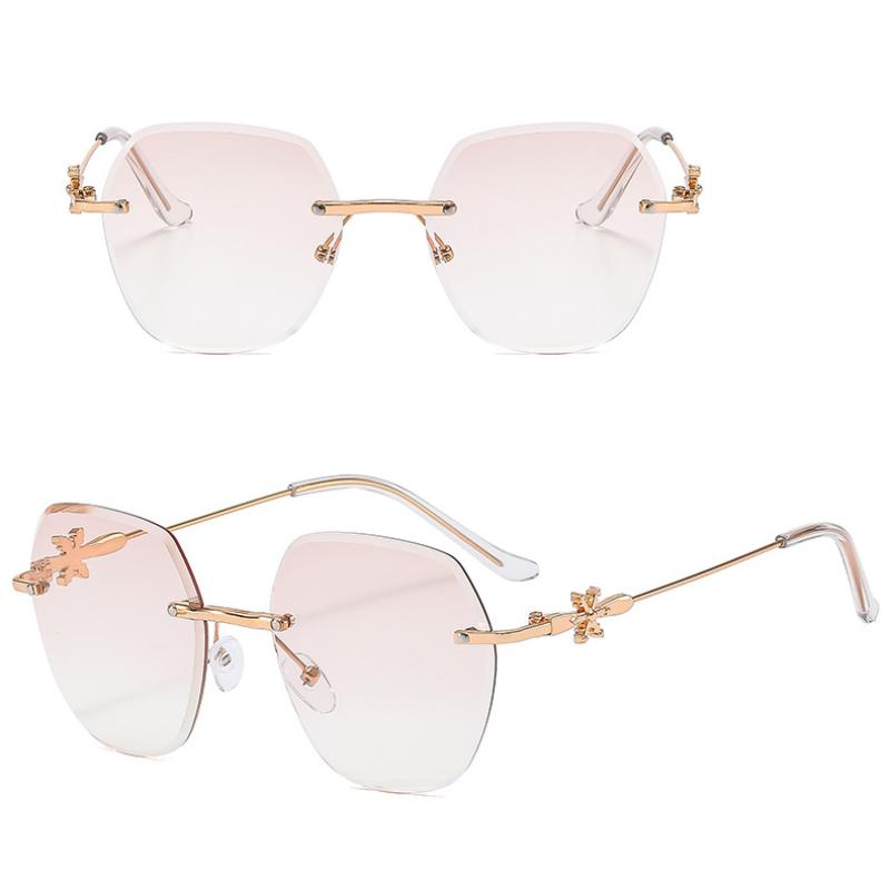 Women Men  Trendy Reading Glasses Anti-blue Light Eyeglasses Unisex Women Retro Rimless Eyewear