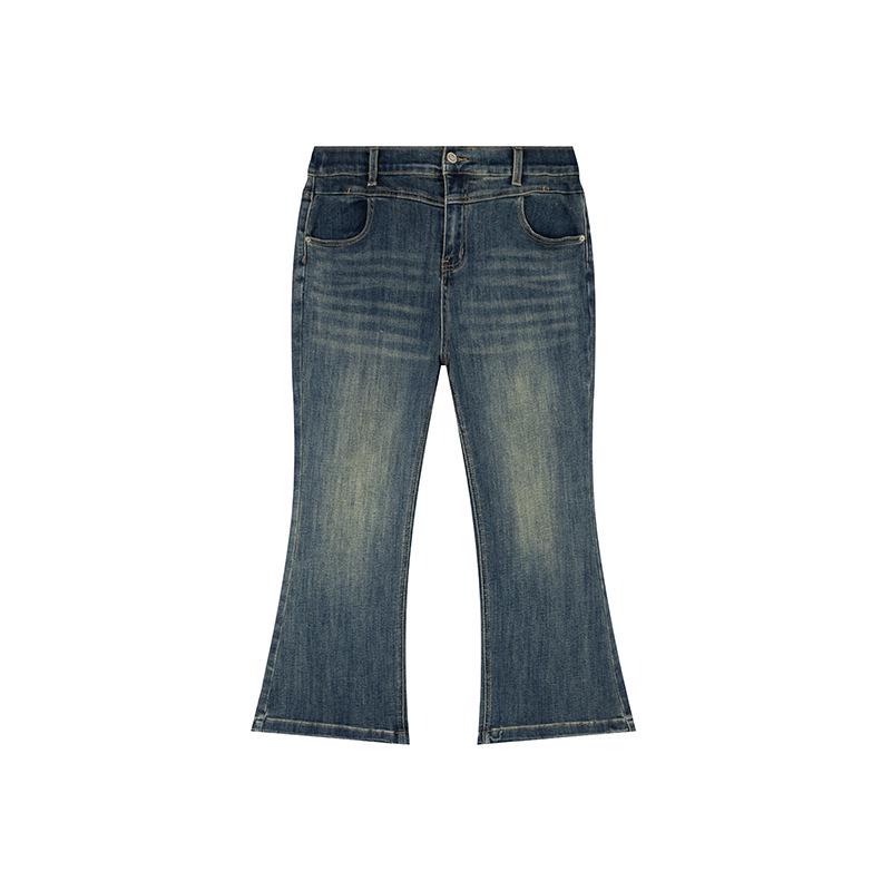 

Shuangtian 2026 Spring Plus Size Retro Flare Jeans for Women (Style YC502) 4XL синий