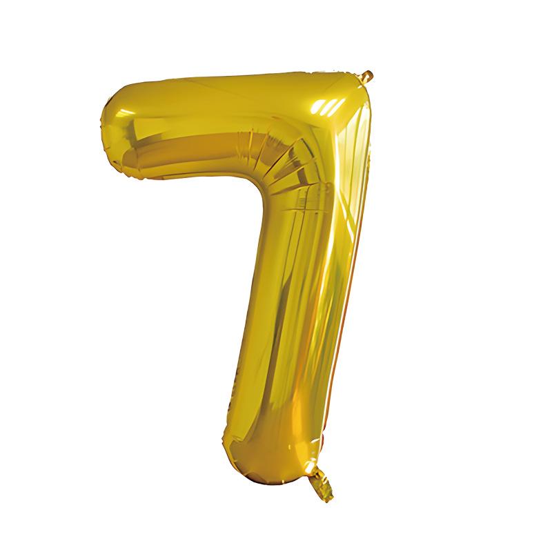 32-Inch Body Shaping Numeric Balloons - Gold & Silver, Floating Birthday & Celebration Decor