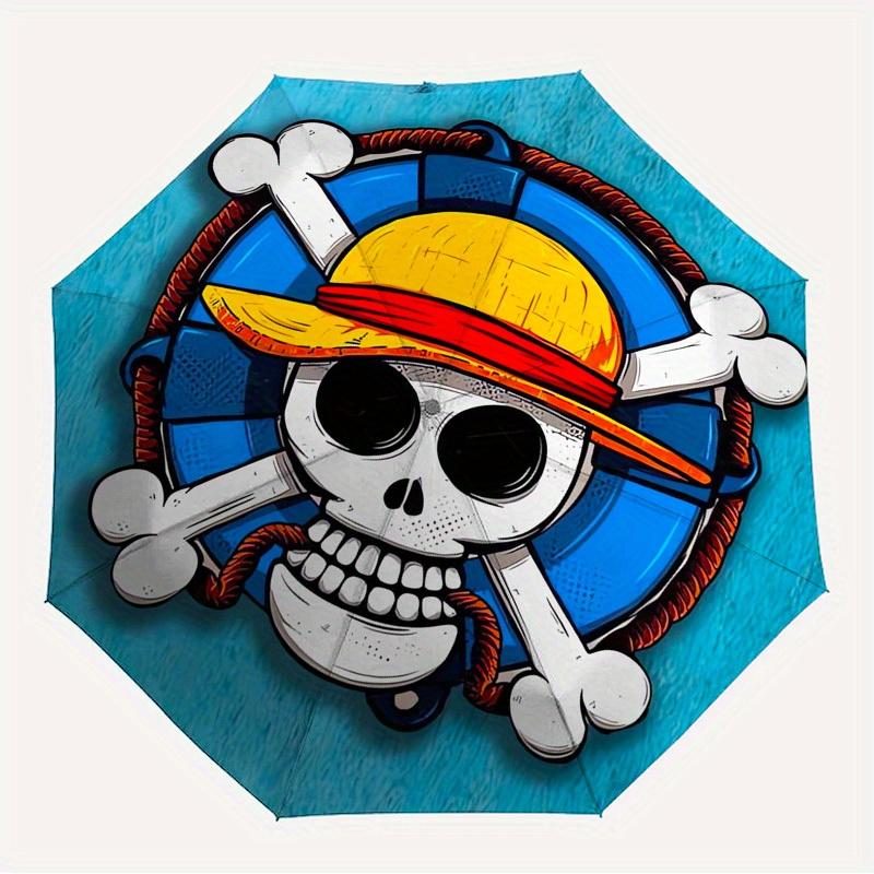 

1pc Skull Logo Themed High-quality Umbrella,Automatic Opening and Closing Umbrella,Multi-functional Umbrella G0811030