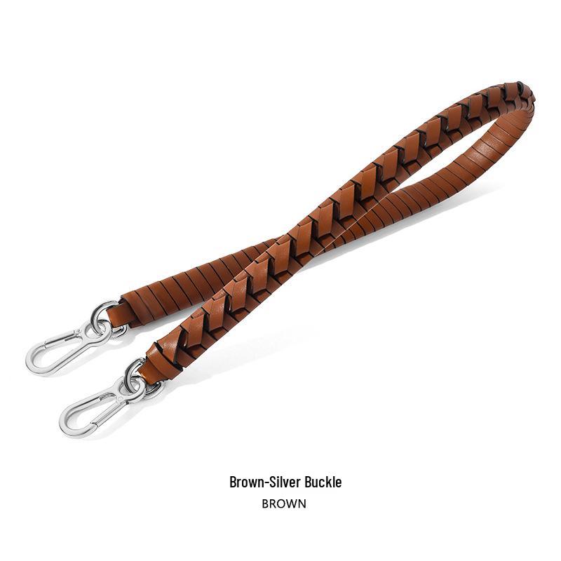 Ma Huang Shi E-40 Cowhide Bucket Bag with Adjustable Woven Shoulder Strap