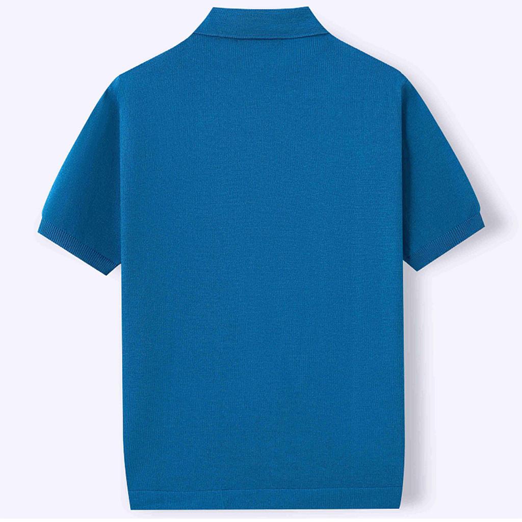 Men's Geometric Short Sleeve Knit Cardigan, Lightweight Summer Shirt for Casual Wear