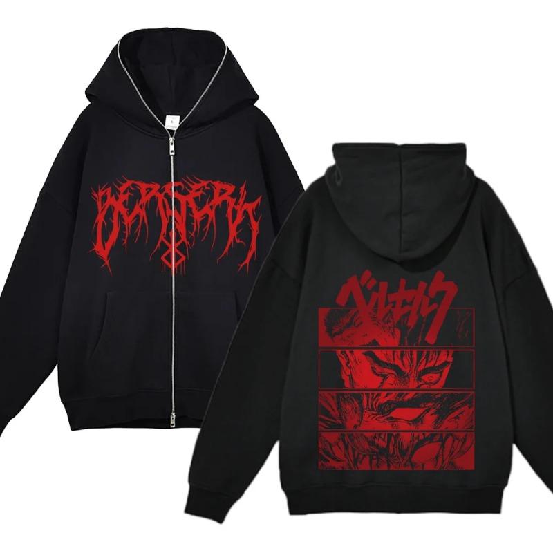 European and American fashion zippered sweatshirt Full Zip Up Hoodies