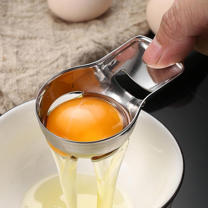 Egg White Separator Stainless Steel Tools Eggs Yolk Filter Gadgets Kitchen Accessories Separating Funnel Spoon Divider Utensils