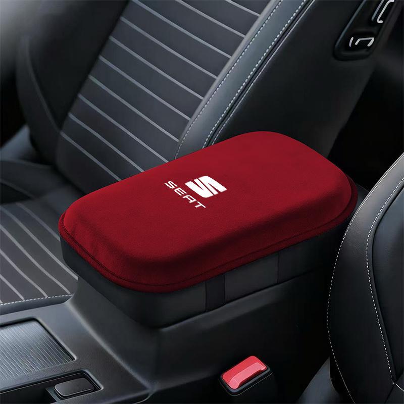 Cuscino Squisito di Lusso in Pelle Scamosciata per Bracciolo Auto Tappetino Protettivo per Bracciolo Console Centrale per Sedile FR Leon IBIZA Arona Arosa