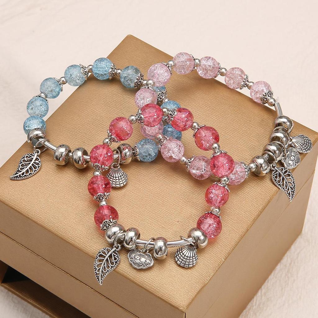 Glass Beads Floral Bracelet Jewelry Accessories for Girl Women