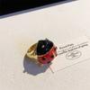 Jewelry Accessories Painting Ring Korean Style Chunky Enamel Ring Insect Drip Oil Ring  Gift