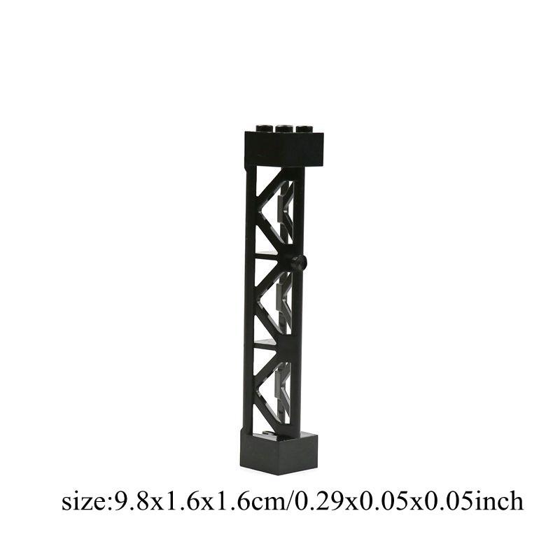 8-Pack Timeless Building Block Works With Universal 58827 Component Frame Pillars for Train Track Support Bracket