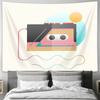 Retro Wave Tapestry Aesthetic Room Decor Vaporwave Wall Hanging Hippie Bedroom Decor Psychedelic Art Wall Tapestry Cool Room Dec