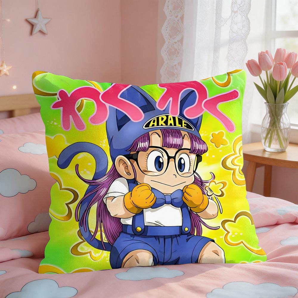 Dr SLUMP AARALE CHAN Cushion Cover Square Short Plush Pillow Case Living Room Sofa Home Decor Funda X