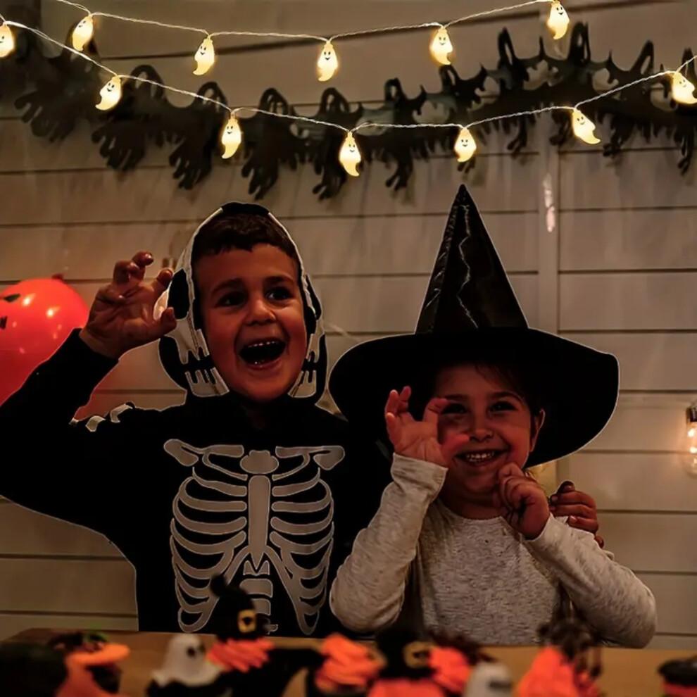 (3M 20LED) 1PC LED Ghost String Lights Festival Decoration Haunted House Party Props Mood Lighting for Indoor Outdoor Halloween Decor