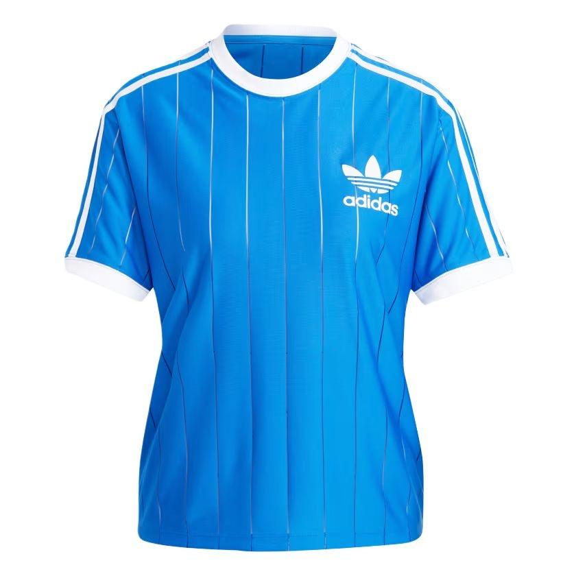 (WMNS) adidas Adicolor 3-Stripes Pinstripe T-shirt Asia Sizing  Blue  Women s IY7233 S
