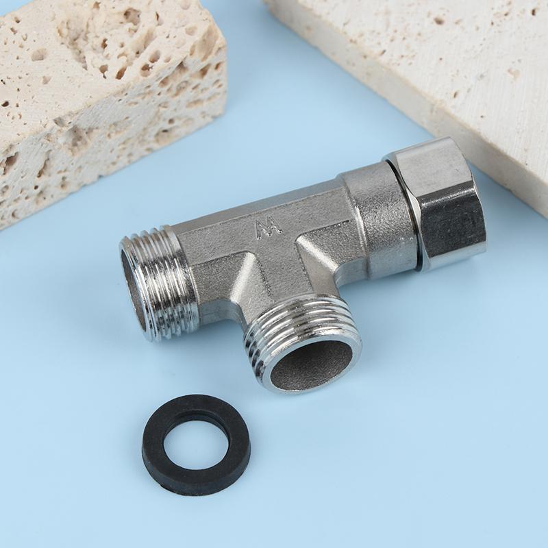G1/2" T-Valve Toilet Dispenser Diverter Valve Three-Way Water Pipe Splitter Diverter Valve Bath Bidet Sprayer Shower Fitting