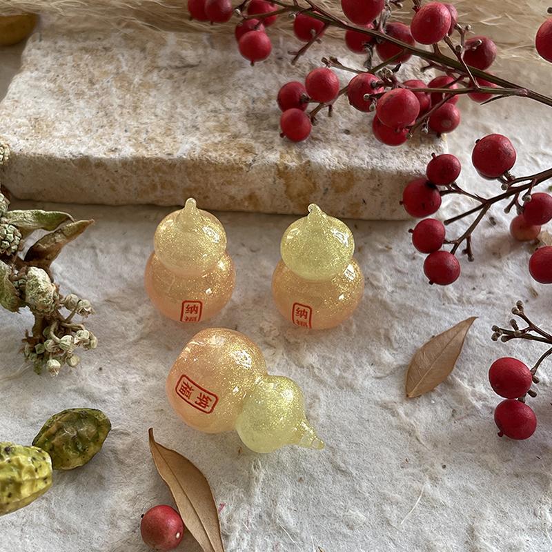 Creative Miniature Landscape Gourd Peace Joy And Wealth Resin Accessories Diy Pendant Car Ornament Jewelry