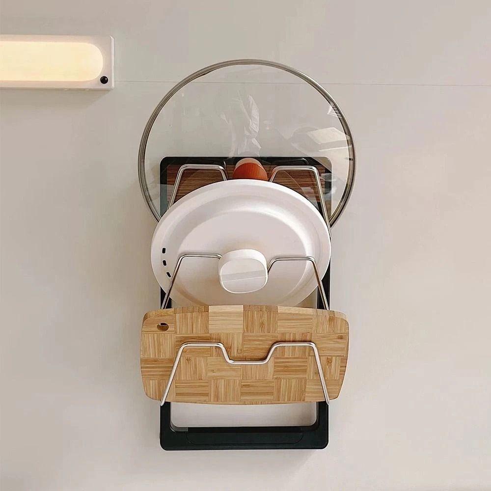 Suction Cup Pot Lid Rack 3 Layers Shoe Storage Shelf Portable Kitchen Organizer Rack  Home
