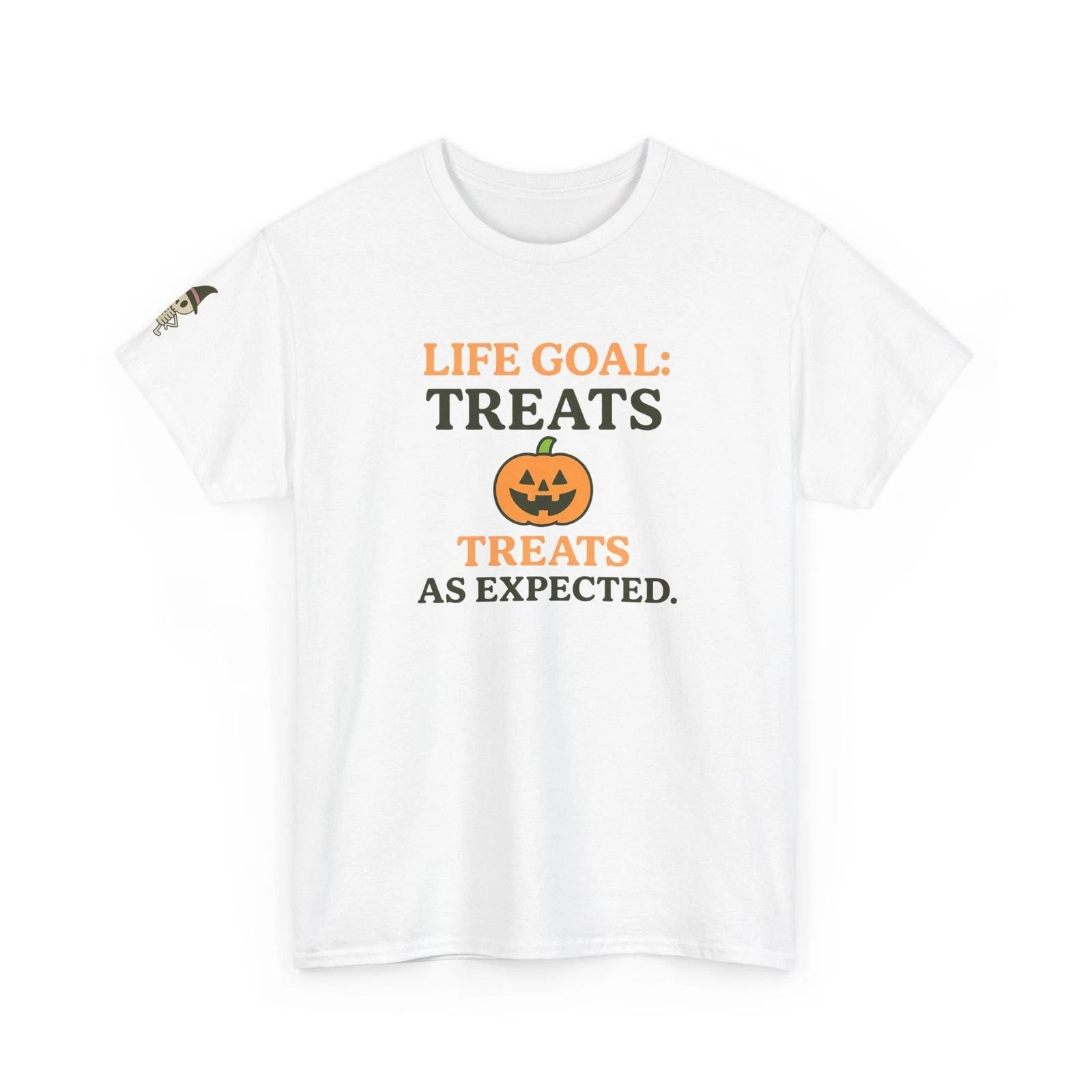 Life Goal: Treats pumpkin shirt | Halloween tee | Tees.By.Natalie S