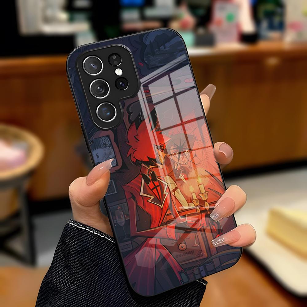 H-Hazbin-Hotel Anime Phone Case For Samsung A25 A13 A33 5G A54 A36 A35 A56 A52 A14 Shockproof Glass Cover