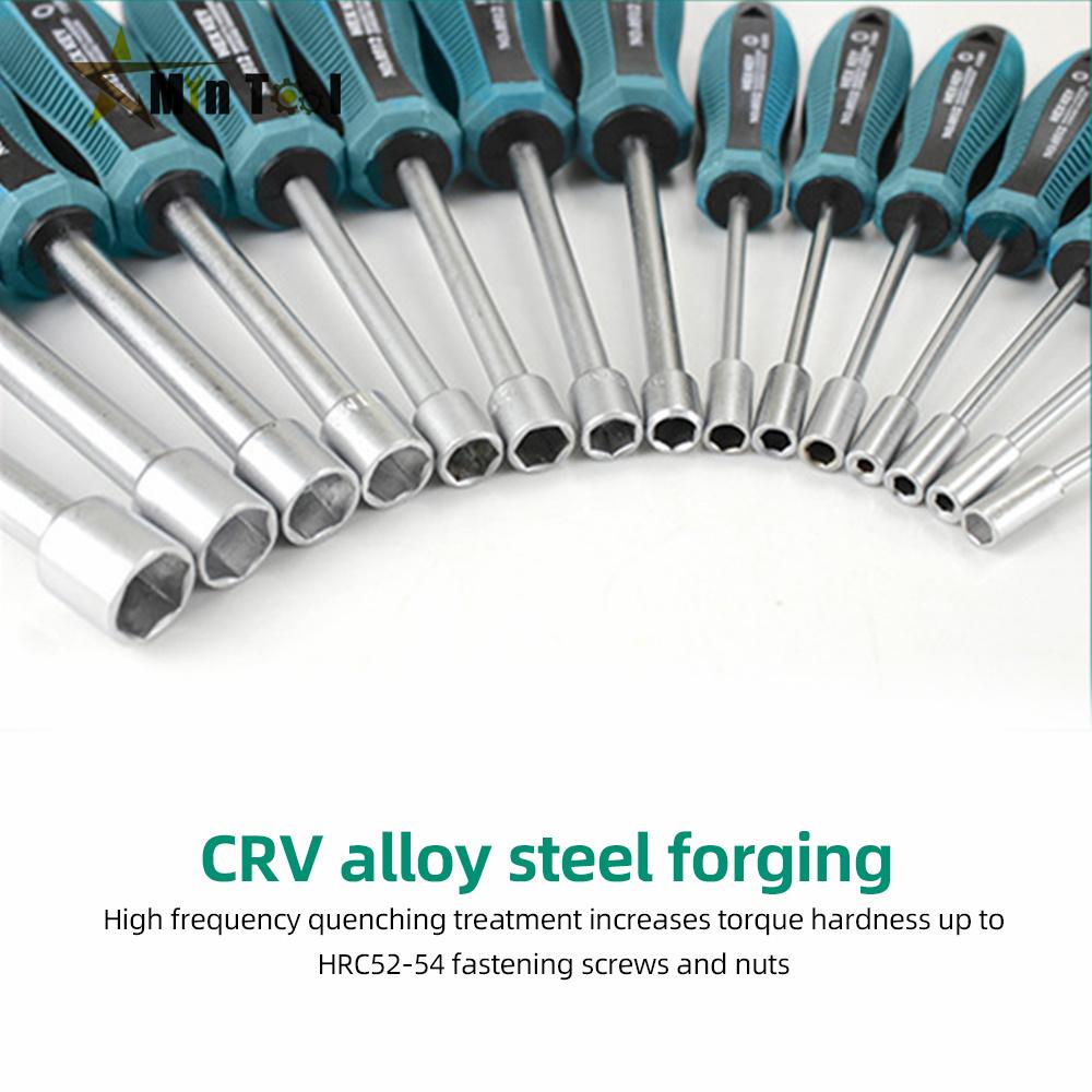 6mm 7mm 8mm 9mm 10mm 11mm Metall-Steckschlüssel Schraubenschlüssel Schraubendreher Sechskantmutter Schlüssel Muttertreiber Handwerkzeug für Autoreparaturwerkzeug