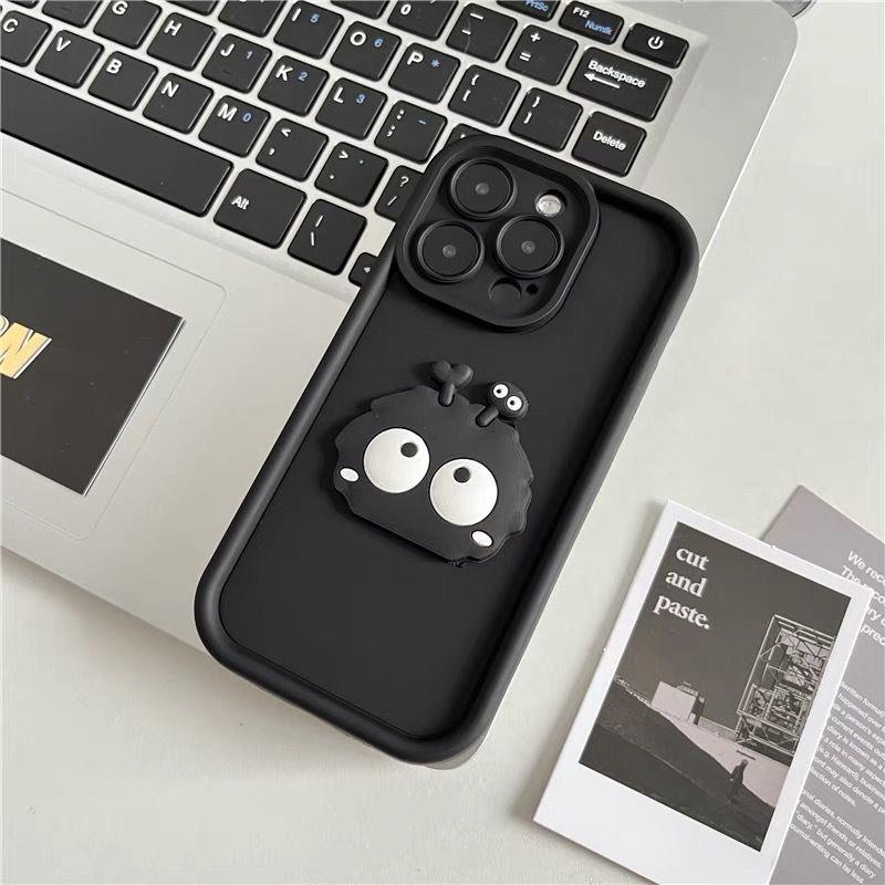 Fashion 3D Cute Elf Coal Ball Phone Case For iPhone 15 14 13 12 11 Pro Max Soft Silicone Cover For iPhone 15 14 13 12 11