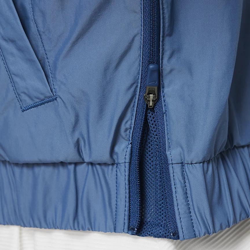 Nike Loose Fit Logo Zip-Up Stand Collar Short Jacket Kids Jackets Blue FN8656-440