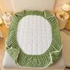Autumn Winter Thicken Warm Mattress Pad And Pillowcase Soft Tafu Velvet Fitted Bed Sheet Set With Elastic Band Quilted Bed Cover