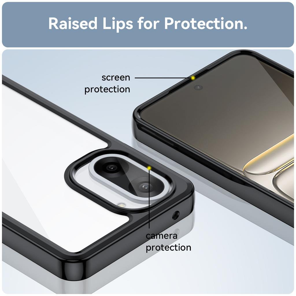 For OnePlus Ace 5 Racing 5G/OnePlus Nord CE5 5G Phone Case WANLONFENG XC Series TPU Acrylic Cover with Tempered Glass (Big Lens Hole)