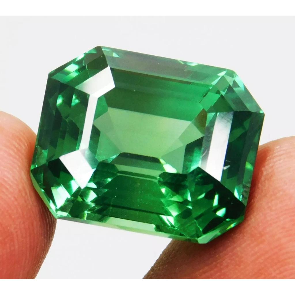 Emerald Cut Natural Shiny Green Sapphire 25-26 Ct Beautiful Certified Gemstone