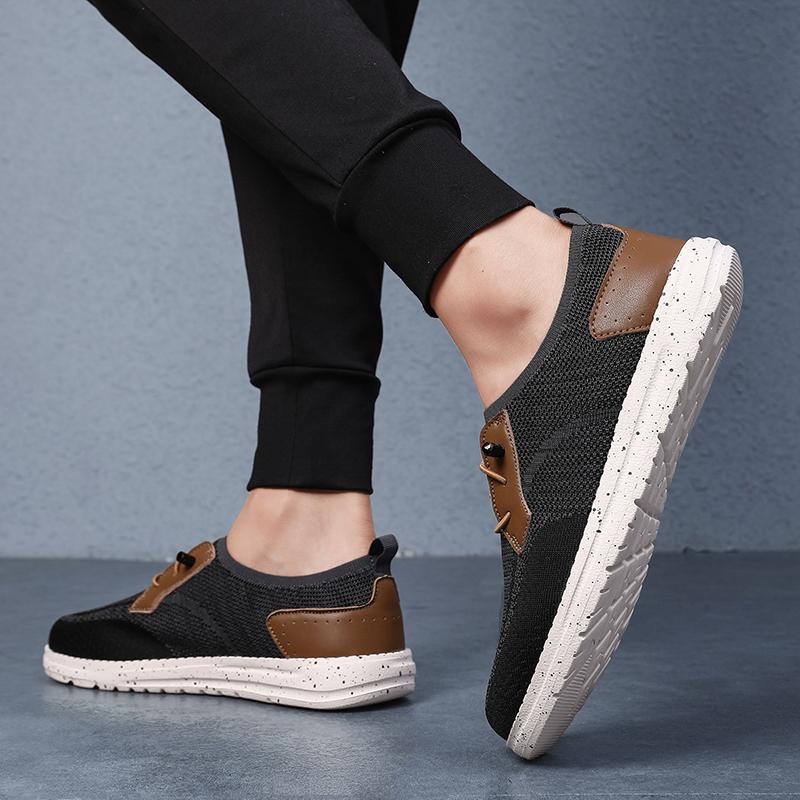 Fashion Super Lightweight Leather Casual Shoes Men Comfortable Loafers Non-Slip Sneakers Fashion Oxfords Boat Shoes Big Size Men's Shoes