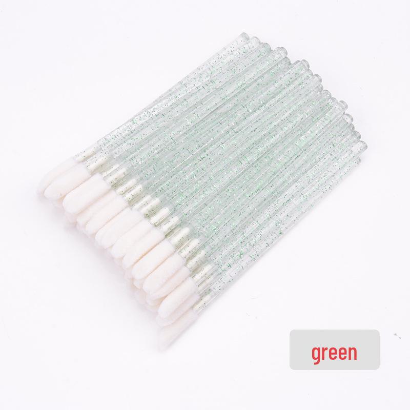 

Набор из 50 одноразовых кристальных кистей для губ: Прямые и скошенные кисти для блеска и помады.