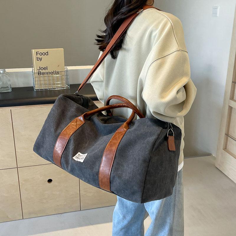 Large Capacity Canvas Zipper Bags for Women Women's Top Handle Bags Women's Travel Tote Bags