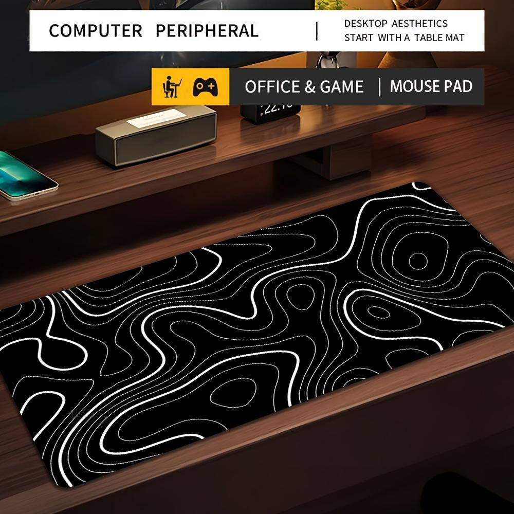 Gradient art line pattern large Mouse Pad Desk Mat NonSlip Durable Stitched Edge pc accessories Gaming mouse mat tapis souris