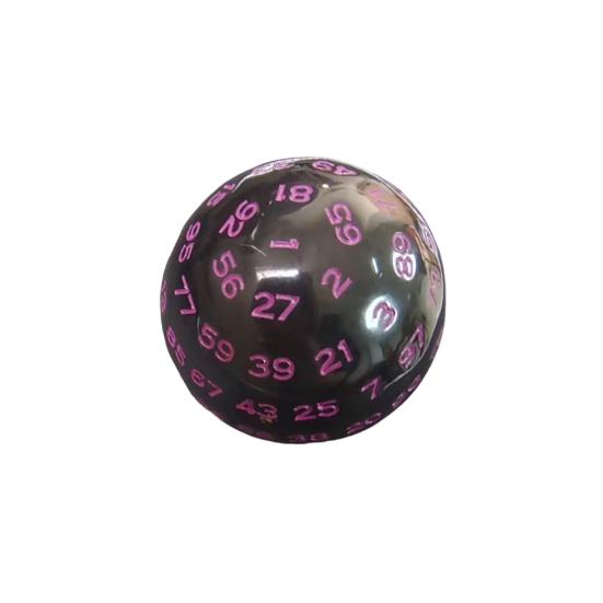 Number Dice Multi-sided Engraved Number Bright Color Easy To Read Acrylic 100 Sided Polyhedral Dice Table Games Board Game Props