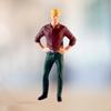 1/64 People Figure Crafts Miniature Figurine Resie for Photography Props Diorama Micro
