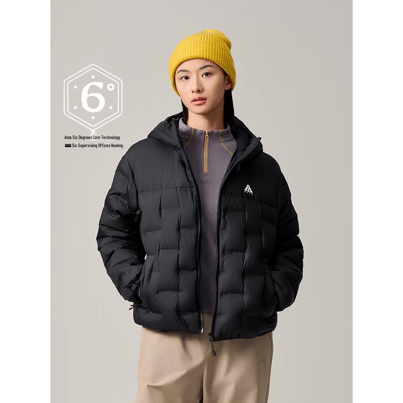 Anta Piumino da donna con cappuccio patchwork slim fit