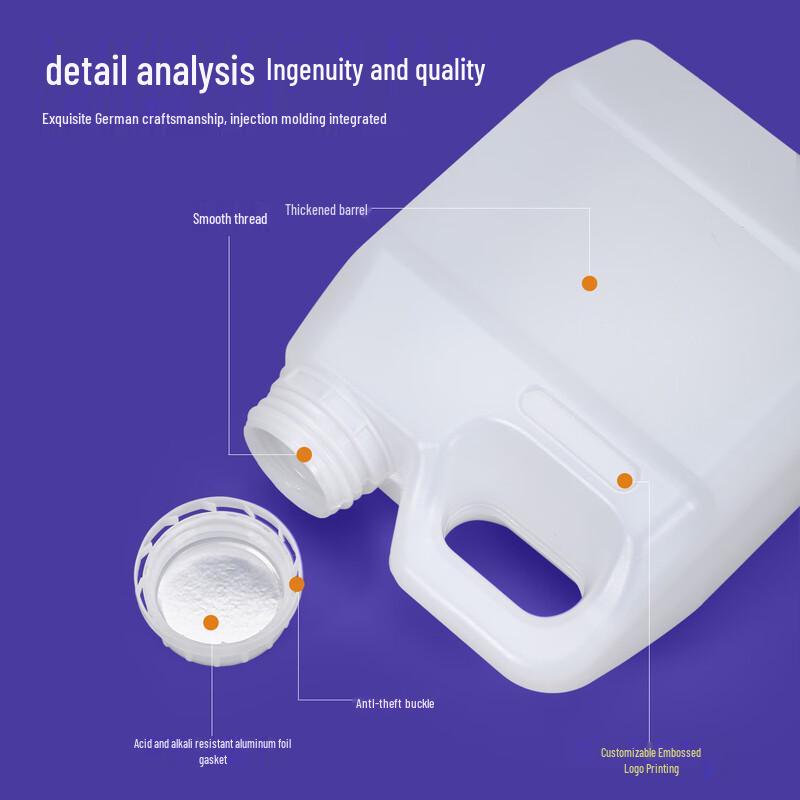 5L HDPE Translucent Plastic Square Bucket