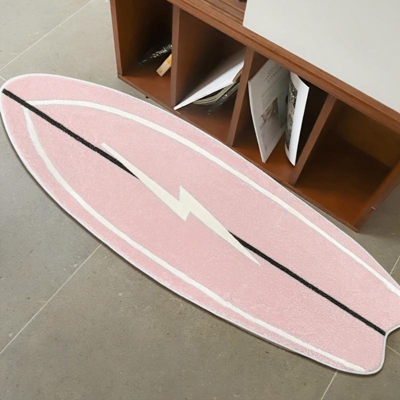 Roze Surfplank Lang Gestreept Vloerkleed Antislip Zachte Vloermat Woonkamer Meisjeskamer Nachtkastje Runner Mat Huisdecoratie 60x200cm 24x80inch