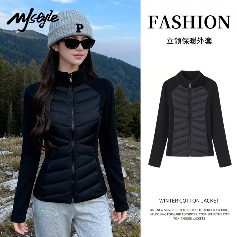 MJ STYLE Women's Double-Sided Fleece Stand-Collar Jacket