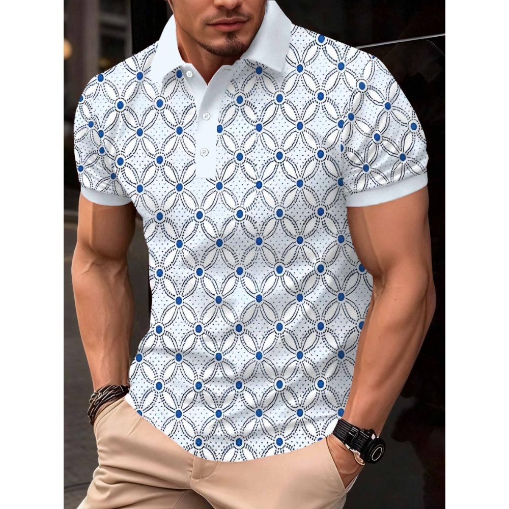 Summer men s casual breathable button polo short sleeved T-shirt S