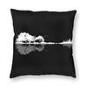 Rock Music 3D Guitar Cushion Cover 45X45 Home Decorative Print Music Note Throw Pillow Case For Sofa Double-Sided
