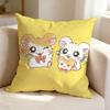 Cute cartoon character T-Trotting H-Hamtaro  Pillow Case Square Double-Sided Sofa Cushion Cover Bedroom Bedside Pillow