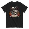 Funny Skeleton Drinking Pumpkin Spice T Shirt Halloween Skull with Latte Spooky